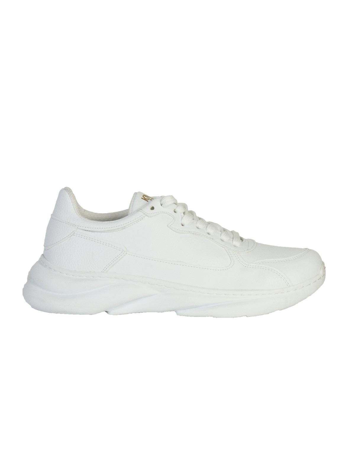 Ανδρικά λευκά Sneakers δερματίνη ανάγλυφη σόλα 0652020W φωτογραφία